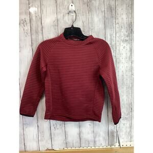 Layer 8 Boys Red Cozy Casual Minimalist Ribbed Long Sleeve Shirt Size M (8)